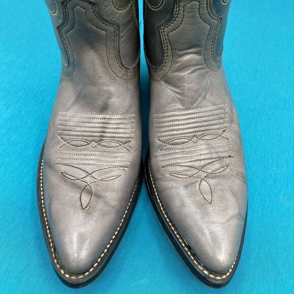 Men's Vintage ACME Gray Western Cowboy Boots. Sz. 8 B - Picture 4 of 16